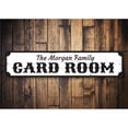 thumbnail image 2 of Card Room Sign, Family Name Sign, Custom Man Cave Sign, Game Room Decor, Card Lover Aluminum Sign - 4x18 inches, 2 of 4