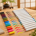 16 Color Flexible Tip Calligraphy Brush Pens for Hand Lettering and ...