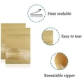 thumbnail image 3 of WWS-100Pcs Kraft Paper Window Packets for Zip Food Storage Lock Coffee Packing Zipper Lock Cookies Coffee Beans Storage Bags (Brown, 9x13cm (3.5x5.1 inch)), 3 of 4