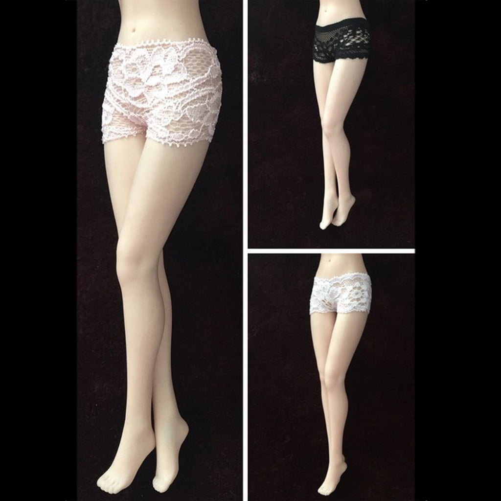 1/6 Black Lace Shorts Underwear for 12inch Phicen Kumik Female Action Body 