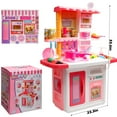 thumbnail image 3 of JBeeCtrl Play Kitchen Set for Kids Girls 33Inch Pink Toy Pretend Food Kitchen Toys Gift for Toddlers Girls Boys Age 3 4 5 6 7, 3 of 7
