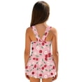 thumbnail image 2 of Uorisanigo Cute Cherry One Piece Swimsuits for Girls with Skirt Beach Swimming Suit Back Strap Beach Swimwear Summer Vacation, Size 12-13, 2 of 6
