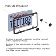 thumbnail image 4 of Portaplaca  Bloosom Para Coche Universal Negro Acero Inoxidable 1 Par Negro, 4 of 4