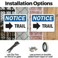 thumbnail image 3 of (2 Pack) Trail [Right Arrow] OSHA Notice Sign 14 Inch X 10 Inch Plastic Sign, Weather Resistant, UV Protected for Workplace, Business, and Construction Site, Made in the USA, 3 of 8