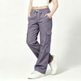 thumbnail image 3 of LRen Girls Sweatpants Kids Cargo Pants Preppy Wide Leg Baggy Sweat Pants Teen Joggers Casual Preppy Back To School Trousers with Pockets 5-14 Years, 3 of 8