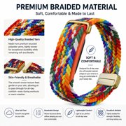 TECH CIRCLE Braided Sport Watch Band Replacement for Google Fitbit Air, 240mm Length, 18mm Width, Magnetic Clasp, Adjustable Breathable Comfortable Wristband, Multi-color