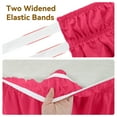 thumbnail image 5 of AzulHome Bed Skirts Dust Ruffle for King Size Bed, 18 inch Tailored Drop with Adjustable Elastic Belt, Easy to Install and Clean, Rose Red, 5 of 8