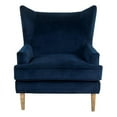 thumbnail image 3 of Finch Wyatt Wingback Fabric Upholstered Chair in Dark Blue, 3 of 9