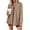 Khaki-#001, variant on Women's Waffle Knit Shacket Loose Fit Button Down Shirt Long Sleeve Collared Top with Chest Pocket Casual Fall Shirt Jacket,Khaki 2XL
