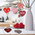 thumbnail image 4 of Lilixerw 12 PCS Valentines Day Love Heart Hanging Ornaments with Mul Stripe Design,Festive Paper Valentine Decorations,Heart-Shaped Hanging Decorattion for Party Xmas Tree,3.94Inch, 4 of 6