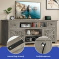 thumbnail image 2 of Dextrus Entertainment Hub, 70-Inch Farmhouse TV Console with Power Integration and Customizable Storage, Suitable for up to 80-Inch TVs, Gray, 2 of 6