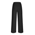 thumbnail image 4 of Qetyuw Women's Wide Leg Pants High Waist Drawstring Palazzo Pants with Big Pockets Stretch Loose Lightweight Flowy Beach Sleep Trousers, 4 of 8