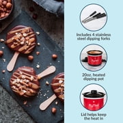 MyMini 20-Oz. Red Chocolate Fondue Dipping Pot and Slow Cooker, 40 Watts, Red
