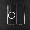 thumbnail image 3 of Clear for Samsung Galaxy Z Fold 4 Case Built-in Strong Compatible with MagSafe, Anti-Yellowing Crystal Hard PC Slim Thin Phone Cover for Samsung Galaxy Z Fold 4,Clear, 3 of 10