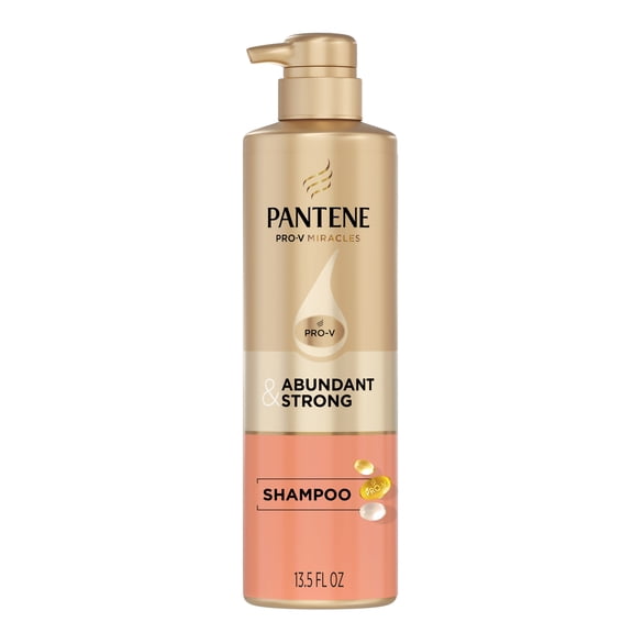 Pantene Abundant & Strong Shampoo, Strengthens Scalp's Hold on Hair Roots, 13.5 oz