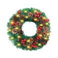 thumbnail image 1 of Guirnalda de Navidad LED con Guirnalda Piñas Frutos Rojos TFixol  corona colgante, 1 of 7