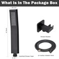 thumbnail image 3 of Handheld Shower Head, High Pressure Black Shower Head,Water Saving Detachable Shower Wand with Solid Brass Body and 5 ft Flexible Hose, Easy to Clean and Durable, 3 of 10