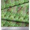 thumbnail image 2 of Soimoi Green polyester Crepe Fabric Leopard & Wild Animal Skin Print Sewing Fabric BTY 52 Inch Wide, 2 of 3