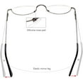 thumbnail image 6 of Agstum Retro Metal Half Moon Reading Glasses with Spring Hinge Half Rimless Readers, 6 of 6