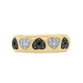 thumbnail image 2 of AFFY 0.03 Ct Black & White Natural Diamond Heart Ring in 14k Yellow Gold Over Sterling Silver Ring Size : 14, 2 of 6