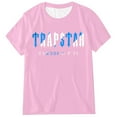 thumbnail image 1 of T-shirts pour Femmes Trapstar T-Shirt Imprimé pour Femmes Décontracté Graphique Filles Juniors Manches Courtes T-Shirt Fantaisie Hauts avec Col Rond (Rose, G), 1 of 3