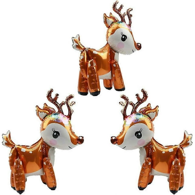KAIYANG Globos grandes de animales caminantes con forma de ciervo en 3D para fiestas de niños, niñas y niños