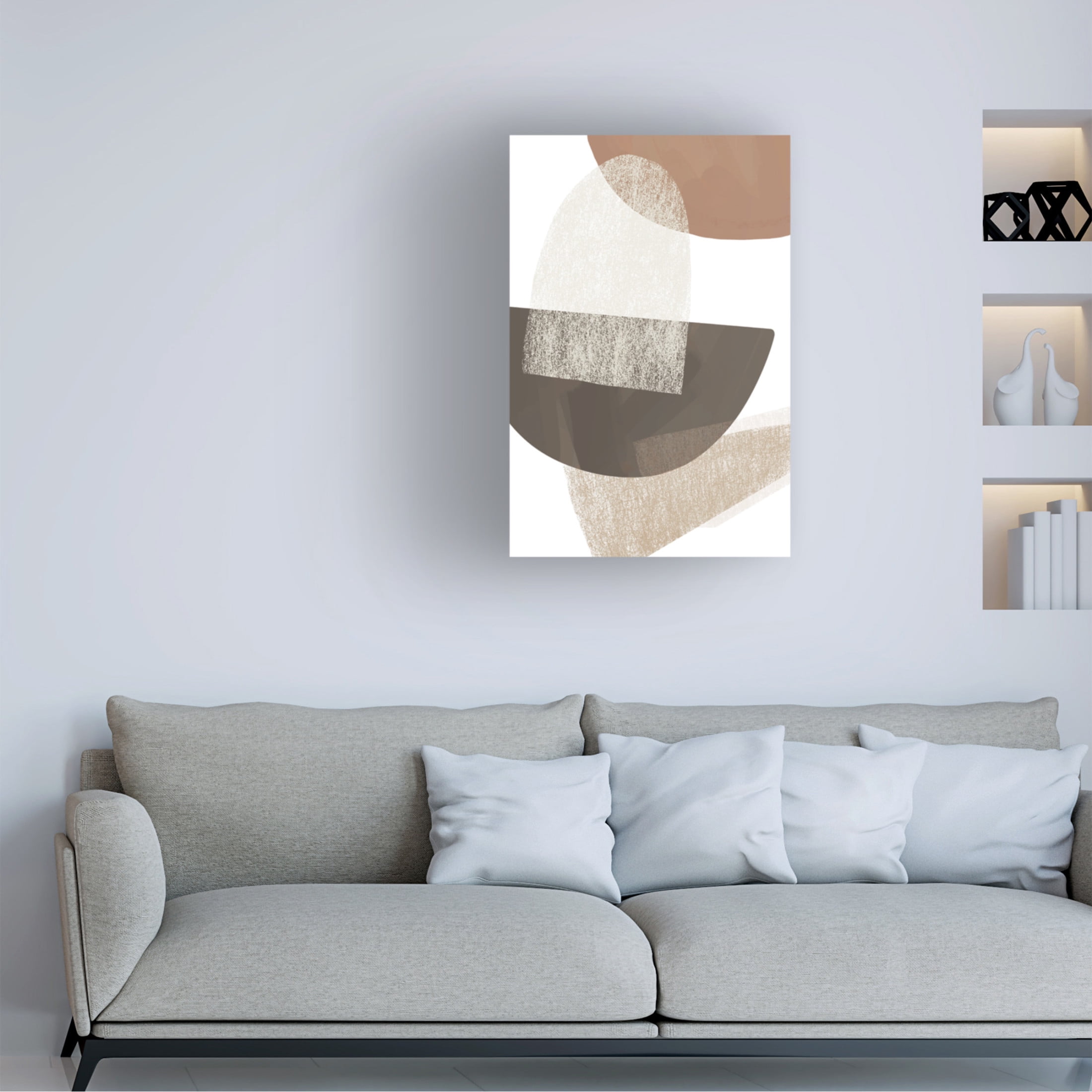 Trademark Fine Art Melloi Art Prints Earth Tone Geometric Art Canvas Wall Art