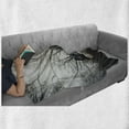 thumbnail image 6 of Nature Soft Flannel Fleece Blanket, Vertical Photo of Autumn Tree in Dark Haunted Foggy Mist Mysterious Forest Picture Print, Cozy Plush for Indoor and Outdoor Use, 70" x 90", Grey, by Ambesonne, 6 of 6