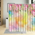 thumbnail image 3 of Bathroom Waterproof Shower Curtain Beautiful Ink Painting Peony Flower Print Polyester Fabric Home r Curtain With Hook, 3 of 6