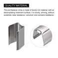 thumbnail image 4 of Uxcell Fold Over Crimp Caps, 15 x 7mm Ribbon End Clasp Tips Clamp Cord Ends, White Nickel 100 Pack, 4 of 7