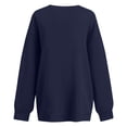 thumbnail image 6 of Liuinsasek V Neck Oversized Drop Soulder Sweatshirt for Women Solid Pullover Comfortable Top Fashion Casual Long Sleeve Winter clothes, 6 of 8