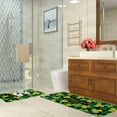 thumbnail image 3 of 2Pcs St. Patrick''s Kitchen Rugs, Green Shamrocks Area Rug Set of 2, Non-Slip Lucky Clover Floor Mat for Bathroom, Absorbent Door Mat with Anti-Slip Rubber Backing, 17'''' x 47'''' + 17'''' x 30'''', 3 of 6
