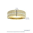 thumbnail image 6 of Vir Jewels 1 CTTW Diamond Wedding Band 14K Yellow Gold 3 Row Princess Half Eternity Milgrain, 6 of 9