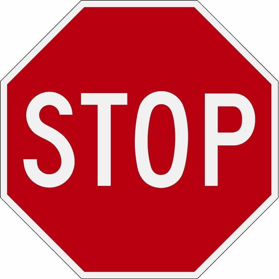 Traffic & Warehouse Signs - Stop Sign - Weather Approved Aluminum Street Sign, 0.04 Thickness - 10" X 7"