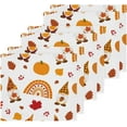 thumbnail image 3 of SKYSONIC Autumn Gnome Cotton Washcloths Set of 4, Highly Absorbent Soft Fingertip Towel for Bathroom, Gym, Hotel and Spa, 12 x 12 Inch, 3 of 7