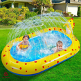 thumbnail image 2 of Alberca Inflable JustClick MX Ovalado con Aspersores de agua TEMATICA de dinosaurio 169 cm x 102 cm x 64 cm, 2 of 9