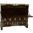 thumbnail image 2 of Oriental Furniture 20 Gallon Korean Bandaji Antique Style Blanket Storage Chest, Brown, 2 of 5