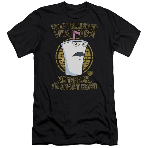 Aqua Teen Hunger Force Stop S/S Adult 30/1 T-Shirt Black