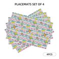 thumbnail image 5 of Rocae Space Doodle Printed Heat Resistant Place Mats,Classic Hemstitch Cloth Fabric Placemats Imitation Linen Place Mat Table Mats 18x12 inch, 5 of 5