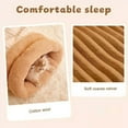 thumbnail image 4 of Cat Winter Sleeping Bag, Comfortable Soft Warming Durable Pet Pad Sack Striped Texture Ideal for Cat Indoor Uses Perfect Gifts for Kittens (Gray, M-17.3x14.6in), 4 of 7