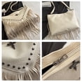 thumbnail image 3 of Sunyuer Fringe Purses for Women, Vintage PU Leather Tassel Purse Hobo Bag, Gothic Punk Studded Crossbody Bag Shoulder Bag, 3 of 13