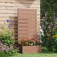 thumbnail image 2 of Outsunny Raised Garden Bed with Trellis, Standing Planter Box, Light Brown, 2 of 10