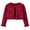 Red-2, variant on FamilyThread Girls' Knit Long Sleeve Sweater Bow Closure Bolero Cardigan For 1-14Y
