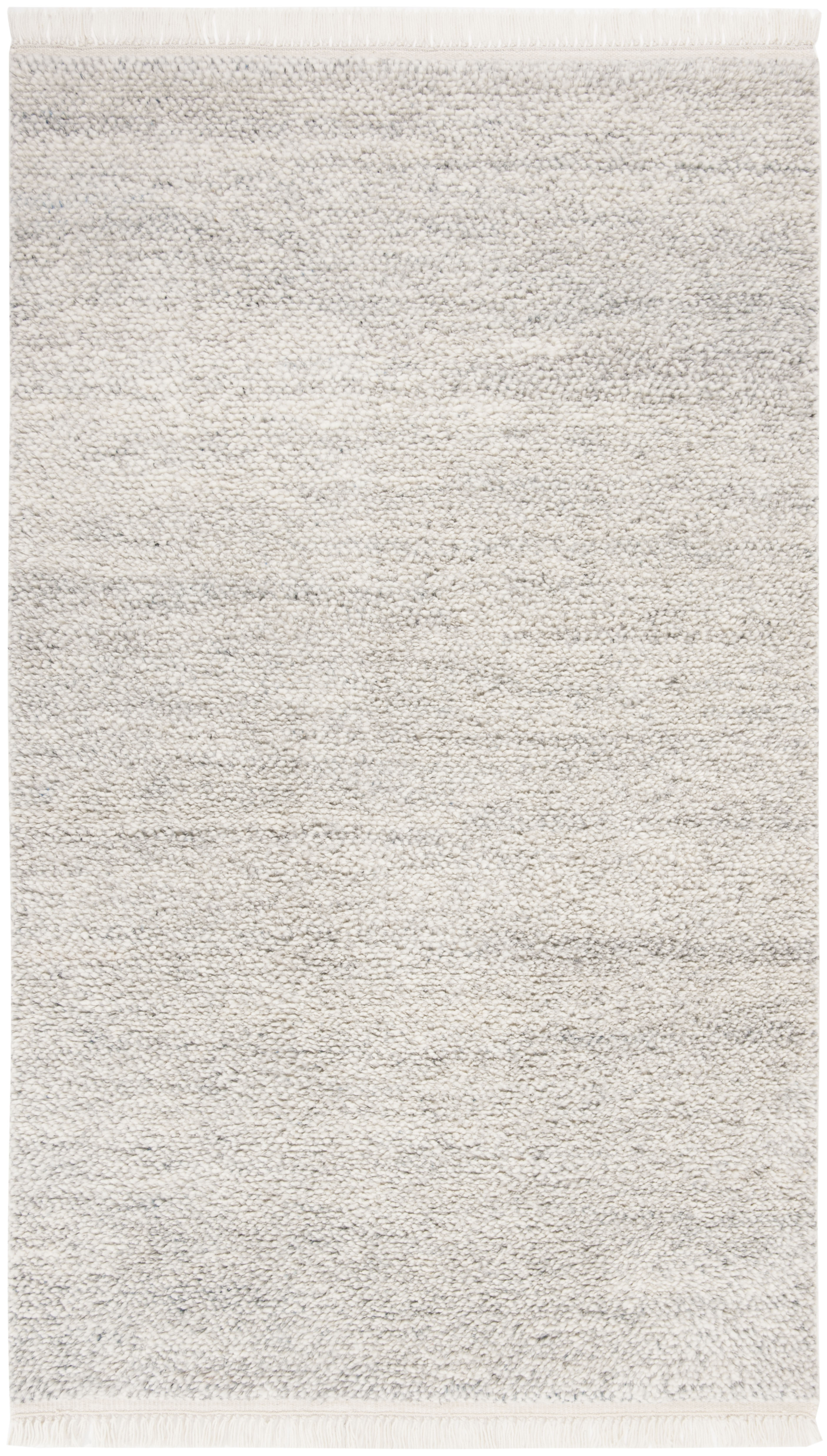 SAFAVIEH Casablanca Carbrey Solid Wool Shag Area Rug, Grey, 4' x 6'