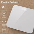 thumbnail image 2 of Scale for Body Weight, Mechanical Bathroom Weighing Scale, Highly Accurate & Measures Weight up to 400 lb/180kg, Batteries Included, 10.2"/260mm, White, 2 of 7