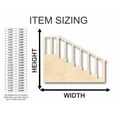 thumbnail image 2 of Unfinished Wood Stairs Shape - Craft - up to 46" DIY 7" / 1/8", 2 of 3