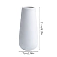 thumbnail image 4 of AuroraX Plastic Dried Flower Vase Small Decorative Desk Vase Matte White Modern Tall Lightweight Home Office Table Vase White, 4 of 6