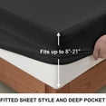 thumbnail image 4 of CIVETET Mattress Protector Full,Mattress Cover with 18" Deep Pocket,Breathable Fitted Sheet Style,Noiseless,Waterproof - Black, 4 of 12