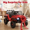 thumbnail image 4 of Costway 24V Ride On Car with Remote Control Music LED Headlights Spring Suspension for Kids Red, 4 of 9