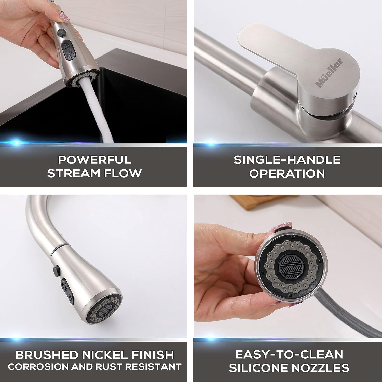Mueller Pull-Down Single Handle Kitchen Faucet  Standard